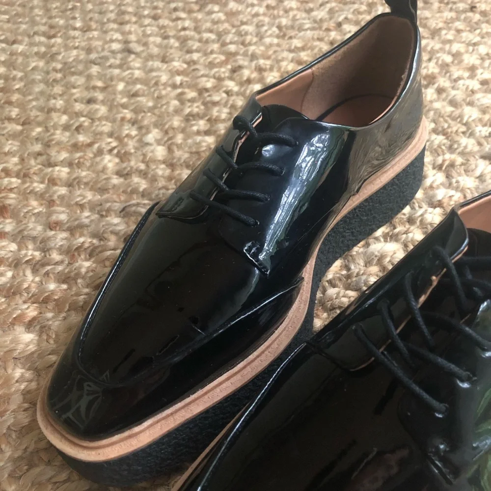 Zara Black Platform Oxfords - Picture 5 of 16